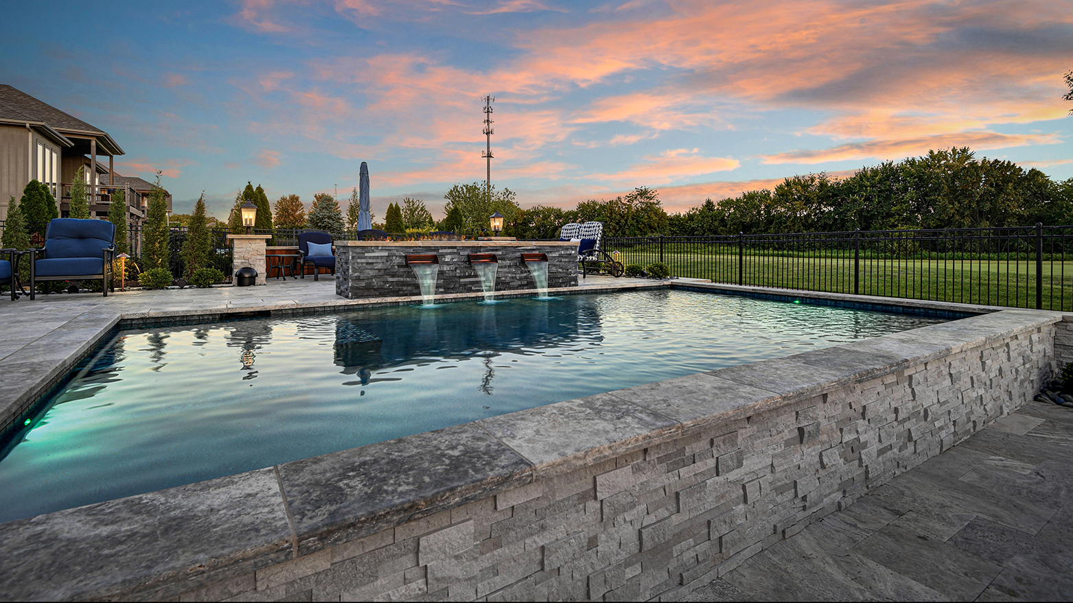 Raised Wall Inground Pools | Elegant Backyard Designs