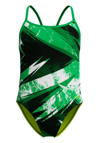 Coves Female Team Suit | Speedo Linear Lava Competition Swimsuit