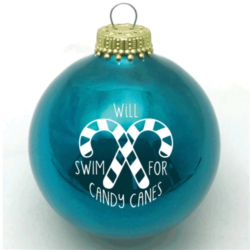Will Swim for Candy Canes Ornament