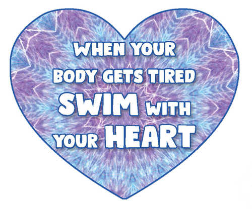 Swim with Heart Sticker